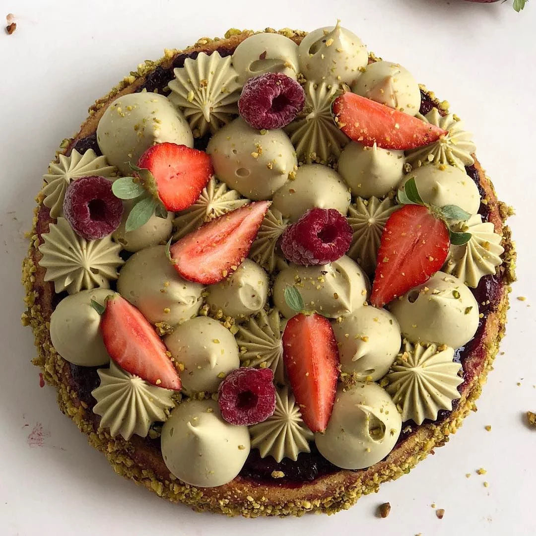 Pistachio Berry Tart