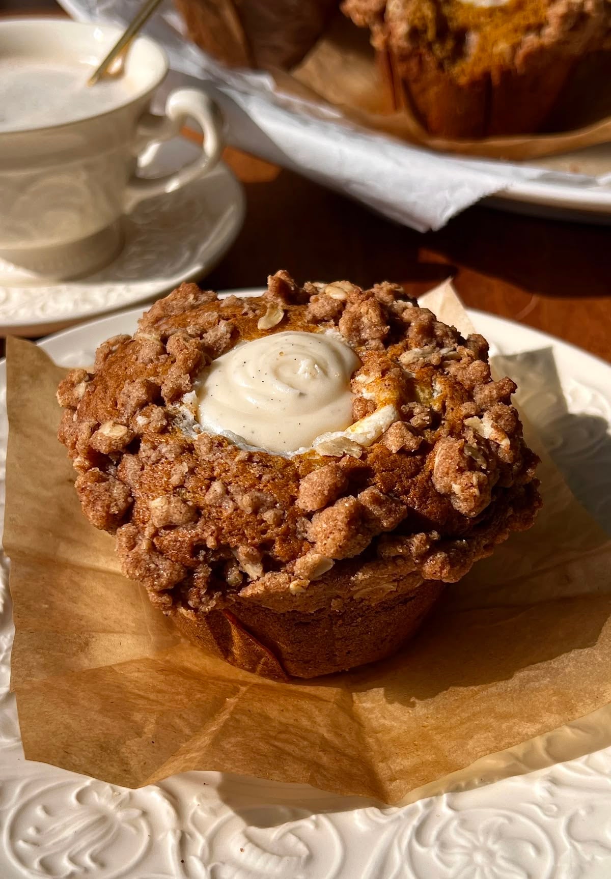 Pumpkin Cream Cheese Streusel Muffins