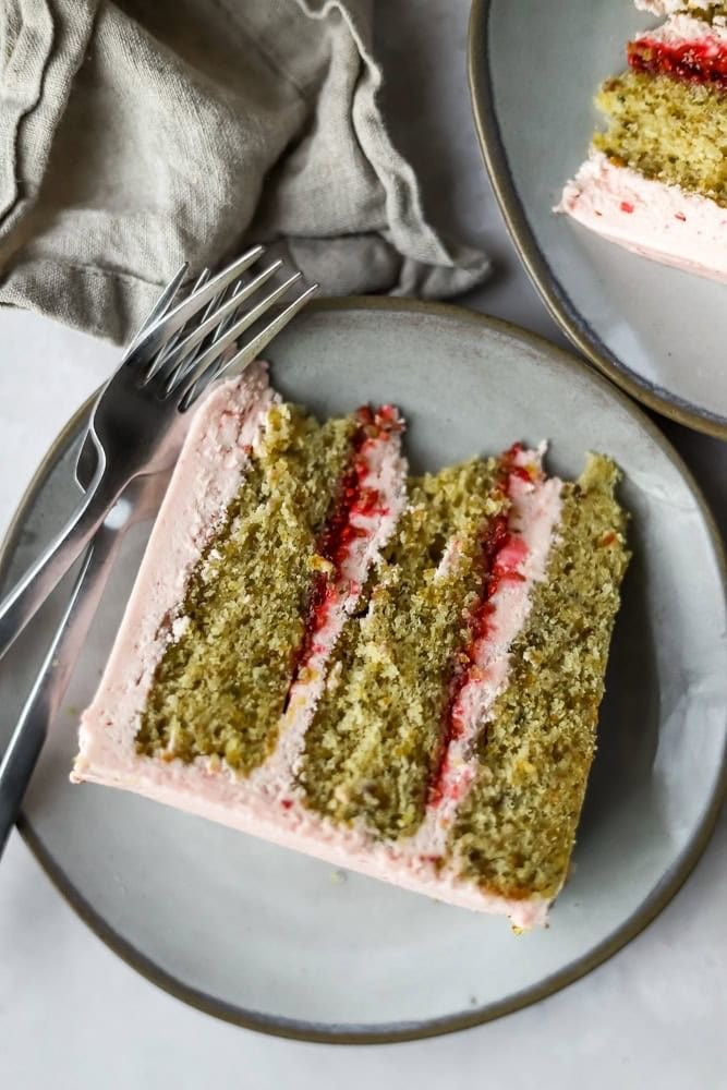 Pistachio Raspberry Cake